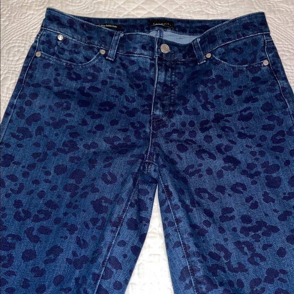 Talbots Dark Leopard Print Women Jeans - Picture 7 of 10